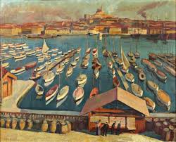 Charles Camoin Vieux Port Vu De L Hotel De Ville De Marseille Marseille Toiles De Peinture Mer Aquarelle