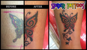 Professional Tattoos By Spider Before After Cover Existing Butterfly With Butterfly Abstract Tattoo Needles In Abstract Tattoo Tattoos Tattoo Needles And Ink