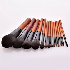 beauty makeup brush set 14pcs wooden