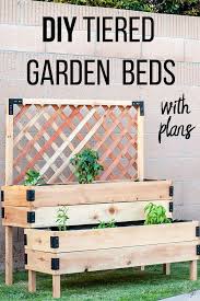 Diy cedar raised garden bed with legs. Diy Tiered Raised Garden Bed Anika S Diy Life