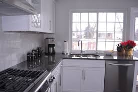 Steel grey leathered granite with white cabinets. Steel Gray Granite Counters Design Ideas