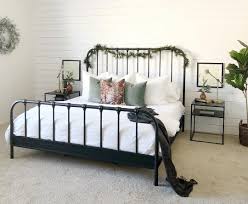 Knox Queen Metal Panel Bed Small Guest Bedroom Simple Bedroom Rustic Bedroom