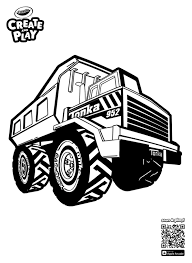 Create Play Tonka Truck Coloring Page