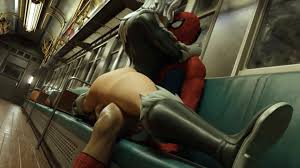 Spider man Fucks Black Cat on a Train