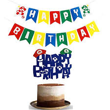 Toad appears as an unlockable playable character in super mario run.he is obtained by linking the game to the player's my nintendo account and redeeming the reward. Super Mario Brothers Cake Banner Toppers Figures Decorations Mario Cake Flag Banner Decorations For Kids Birthday Party Supplies Video Gaming Theme Birthday Party Banner Buy Online At Best Price In Uae