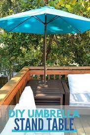 Diy Umbrella Stand Side Table Outdoor Umbrella Stand Offset Patio Umbrella Patio Umbrella Stand