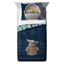 Baby Yoda Twin Full Comforter And Sham Set Walmart Com Star Wars Kids Room Star Wars Boys Room Star Wars Baby Room