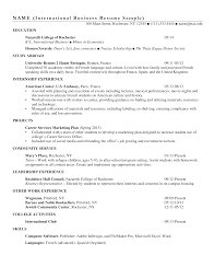Entry level cover letter example; International Business Resume Sample Templates At Allbusinesstemplates Com