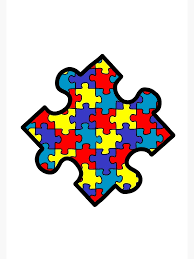 Autism Awareness Puzzle Piece Art Print