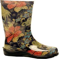 Sloggers Size 8 Womens Midsummer Black Tall Rain And Garden Boot