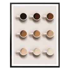 Drinks and spirits 'coffee of the day' coffee by oliver gal wall art print. Poster Shades Of Coffee Wall Art De