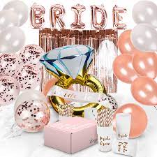 Check out our bachelorette party decoration ideas to help make your party planning go just a little 1. Amazon Com Bachelorette Party Decorations Bridal Shower Supplies Kit Bride To Be Sash Cups Straws Veil Banner Balloons Rose Gold Curtains Decor Accessories Home Kitchen