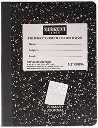 Black And White Primary Composition Book Pin By Tiffany Johns On Milla S School Supply List Book Names Arts Crafts Supplies Sargent Art