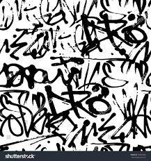 Abstract Black And White Graffiti Art Vector Graffiti Seamless Pattern With Abstract Tags Letters Without Meaning Fashion Hand Drawing Texture Stre Graffiti Graphic Art Prints Graffiti Lettering