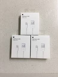 3x Apple Iphone Lightning Charger 1m On Mercari Lightning Charger Apple Charger Iphone Charger