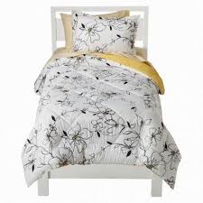 Black And White Twin Xl Comforter Set Floral Twin Xl Bed In Bag Yellow Black White Comforter Set Sheets Shams 5 Pc Walmart Com Comforter Sets Twin Xl Bedding Sets White Comforter