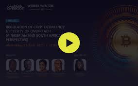 Will have issues driving the use of its new crypto card initiative into nigeria. Watch Webinar On Regulation Of Cryptocurrency Necessity Or Overreach A Nigerian And South African Perspective Aluko Oyebode