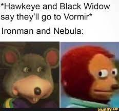 After widow was captured when he refused to kill her, hawkeye. Hawkeye And Black Widow Say They Ll Go To Vormir Ironman And Nebula Ifunny Marvel Funny Marvel Memes Iron Man