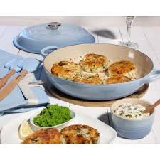 Le Creuset Shallow Casserole Coastal Blue 1 Jpg 500 500 Pixels Fischkuchen Kochen Auflaufgerichte