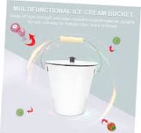 Rice Dispenser Container HOLIDYOYO 6L Stainless Steel Bucket With Lid -  Multipurpose Metal Pail For Food Storage & More 6L Utility Bucket