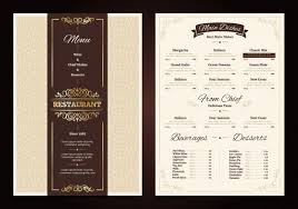 Download Restaurant Menu Vintage Design With Ornate Frame And Ribbon Chef Dishes Beverages For Free Menu Restaurant Coffee Menu Menu Cover