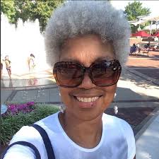 Beautiful Black Woman With Gray Hair