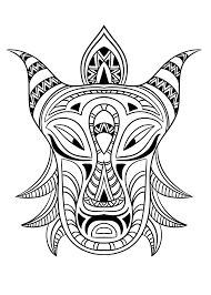 Download and print these african mask coloring pages for free. African Mask 3 Africa Adult Coloring Pages