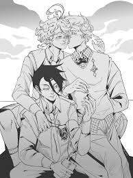 As the time goes, you have three best friends with age the same as you: S O F T I E On Twitter Emma X Ray X Norman Request Thepromisedneverland Emma Norman Ray Digitaldrawing