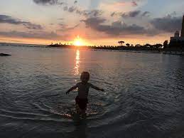 Night Swim At Sunset Beach A Nice Beach With A Ton Of Free Parking It S Busy On The Weekends Beach Sunset Night Swimming Beach Fun
