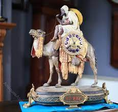Vintage halloween art large head sculpture circa 1980. Antiques Atlas A Rare Spelter Figurine Of A Camel Clock C1880