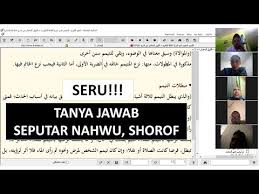 Tidak ayalnya, praktek penyelenggaraan pendidikan pada zaman kolonial. Sesi Tanya Jawab Nahwu Shorof Ngaji Online Kelas Praktek Youtube