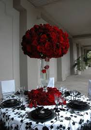 Wedding flower arrangements & centerpieces. To The Bride And Groom Black Wedding Colors Red Wedding Centerpieces Red Wedding