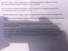 Deine bank kann dein girokonto jederzeit kündigen.der vertrag für das konto darf zwar kein enddatum haben und die kündigungsmöglichkeit muss vertraglich vorgesehen sein (§ 675h abs. Volksbank Girokonto Kundigung Schufaeintrag Bank Schufa