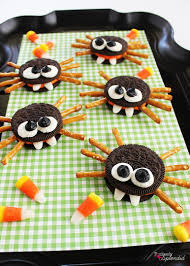 It's been a tradition for years that come fall, oreo takes its classic white crème that's sandwiched between the chocolate cookies and turns it. Adorable Cookie Spiders Made With Halloween Oreo Sandwich Cookies Pretzel Sticks Marshmallows And Halloween Food Crafts Kids Halloween Food Halloween Treats