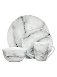 Black And White Toile Dinnerware Set Carrera Dinnerware Set 16 Pc Dinnerware Sets Dinnerware Set Carrera Marble