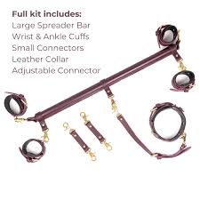 Leather Spreader Bar Kit With 5 Points | Full BDSM Restraint Set | Collar,  Wrist & Ankle Cuffs, Connectors | Bondage Accessory - Etsy