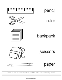 Matching pictures with words worksheets. Draw A Line Connecting The Picture With The Matching Word Worksheet Twisty Noodle