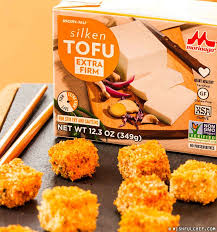 Crunchy Spicy Baked Tofu Nuggets Tofu Recipes Vegan Firm Tofu Recipes Tofu Recipes