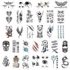 Where should a small tattoo be placed on a woman? Amazon Com Cargen 30 Sheets Realistic Face Temporary Tattoos Minimalist Self Adhesive Small Fake Face Tattoos Sticker For Adults Men Women On Hands Face Arm Skull Fake Tattoos Body Art For Adults