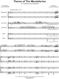 How to play star wars theme by john williams on the piano. Scott Sutherland Star Wars The Mandalorian Main Theme Tuba Euphonium Ensemble Sheet Music In C Major Download Print Sku Mn0210331
