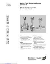 Operating instruction (ba) prowirl 70, 77, 72, 73 instructions for conversion. Endress Hauser Prowirl 70 Manuals Manualslib
