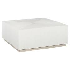 Lucille Modern Classic Square White Grey Wood Plinth Coffee Table In 2020 Coffee Table Grey Wood Modern Classic