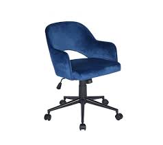 Chaise fauteuil siège bureau chaise baquet sport racing tissu gamer réglable fr. Chaise De Bureau Contemporaine Velours Bleu Et Metal Noir Chaise Fauteuil Bureau But