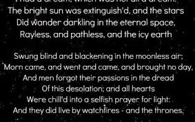 Darkness By Lord Byron Poems My Poetry Literary Quotes