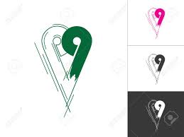 If i type hello the output to be in numbers lined like in alphabet. Creative Alphabet And Number Logotype Sketch Concept In Vector Modern Abstract Logo Design Elements In Green And Pink Color Alphabet P And Number 9 Inside This Designs Elements Royalty Free Cliparts Vectors