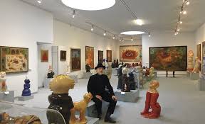 Arik brauer's paintings at the exhibition 'fantastic art from vienna' in the panorama museum in bad. Arik Brauer Archive Exhibitions Leopold Museum