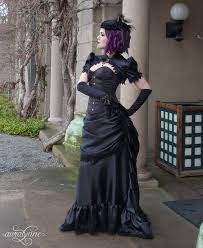 Offering all of the bridal trends we're loving this year, and starting to see for next: Misfit Wedding Black Wedding Gown Handmade By Auralynne