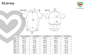 pissei size charts semi tough cycling club