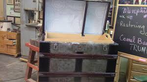 I have inherited my great grandmothers streamer trunk. 256 Restoring The Inside Of A Camel Back Trunk Youtube