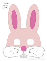 Printable Halloween Masks Printable Halloween Masks Bunny Mask Animal Masks For Kids